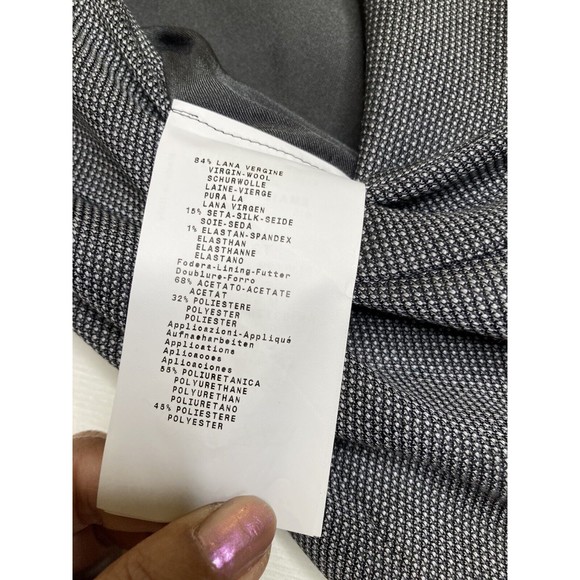 GIORGIO ARMANI Italy Wool Silk Blend Gray Cap Sleeve Dress 42 US 6 $1049 - Picture 11 of 12